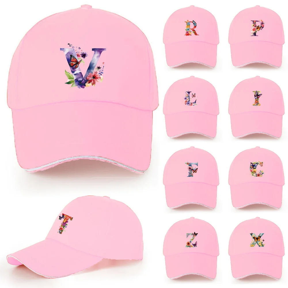 

Baseball Caps Men Women Sport Visors Hat Unisex Adjustable Cotton Sun Visors Butterfly Letter Pattern Autumn Summer Sun Hats