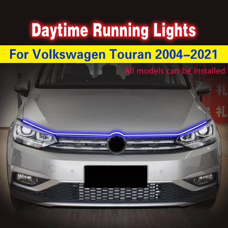 Światła do jazdy dziennej LED 12V dla VW Volkswagen Touran 2004-2021 Dekoracyjne lampy atmosferyczne Światła otoczenia Migające samochodowe 1szt.