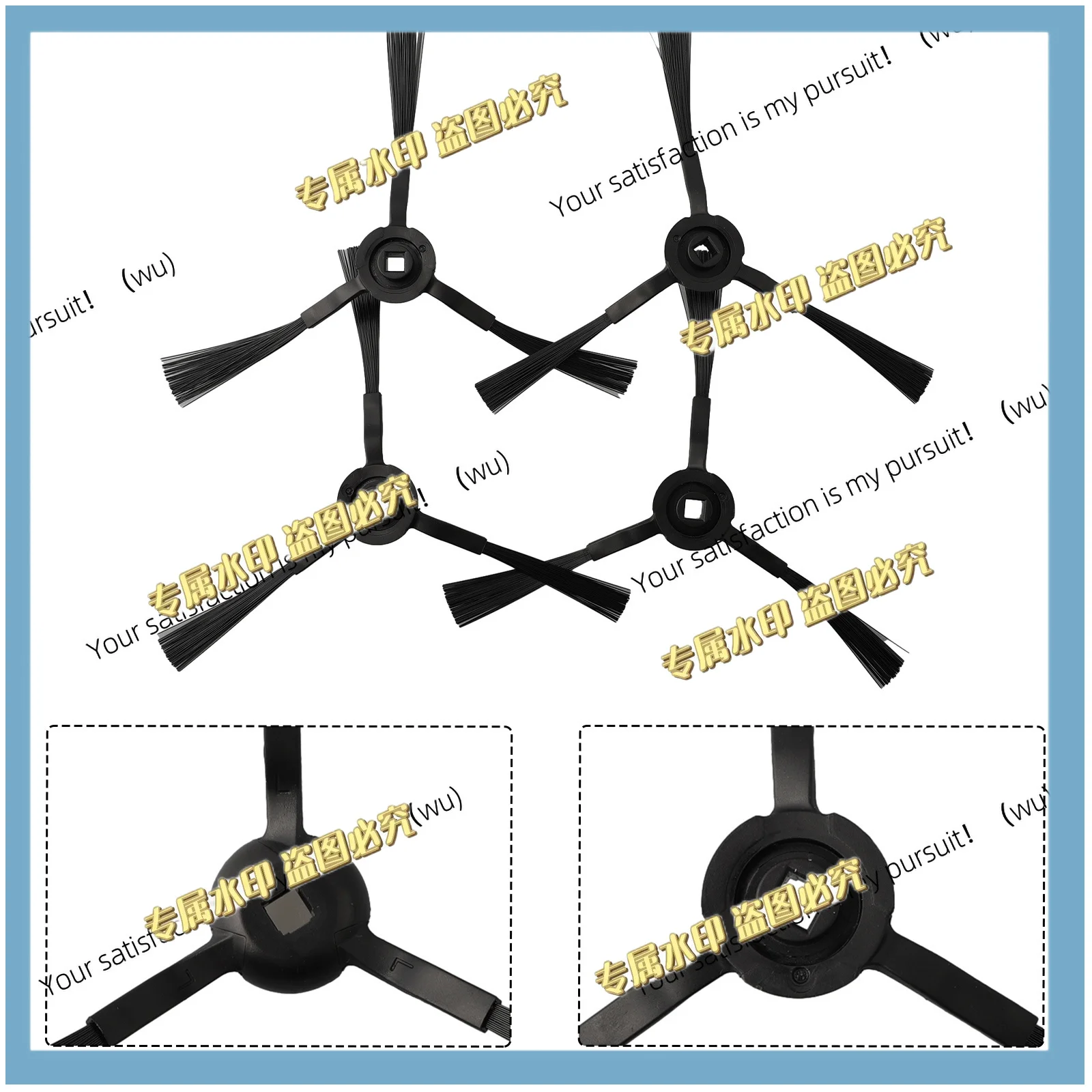 Efficiently Clean Hard to Reach Areas with 4 Pcs Side Brushes for Eufy For RoboVac L35 HybridL35 Hybrid+LR30 Hybird+
