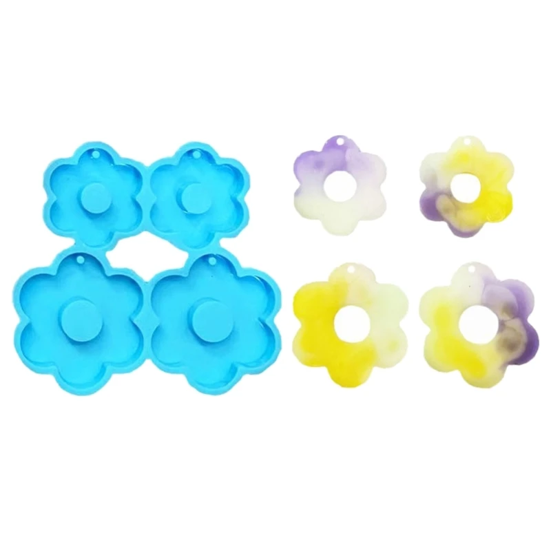 

Jewelry Casting Molds,Silicone Pendant Resin Molds Flower Epoxy Resin Casting Mold for Earrings Necklace Keychain Making C1FC