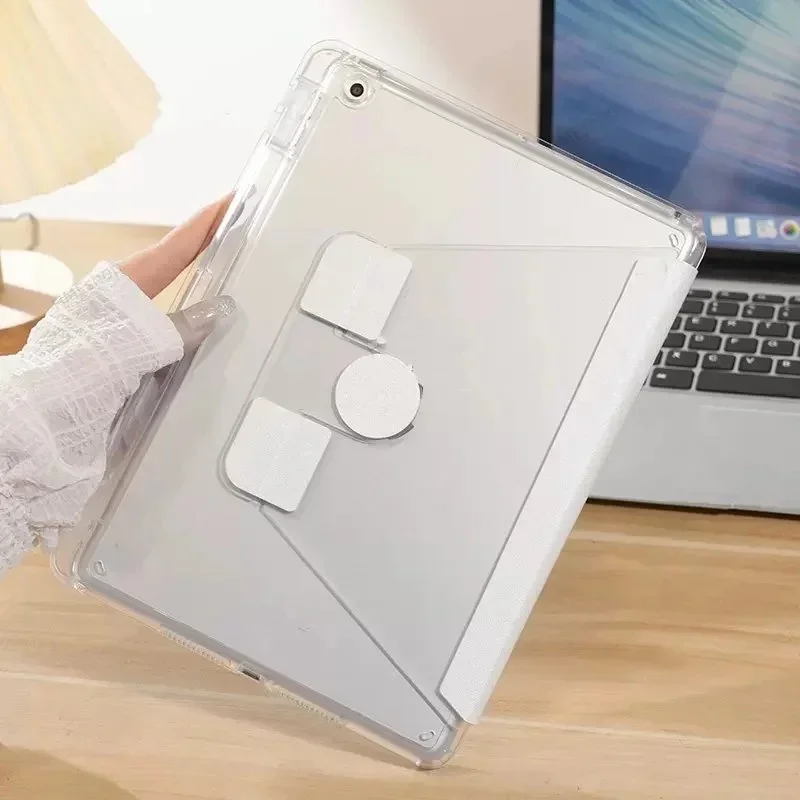 

Rotation Case For iPad Pro 12.9 2022 Pro 11 10th 10.9 Air 5 4 10.9 3Pro 10.5 10.2 Air 2 1 Mini 6 Ice Acrylic Cover With Pen Slot