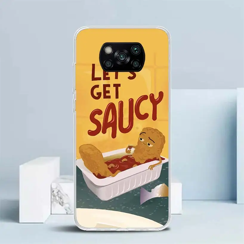 Cute Cartoon Food Poster Soft Cover for Xiaomi Poco X5 Pro X4 Gt X3 Nfc M5S Print Phone Case M4 M3 M2 F3 F2 F1 Mi Note 10 Lite C