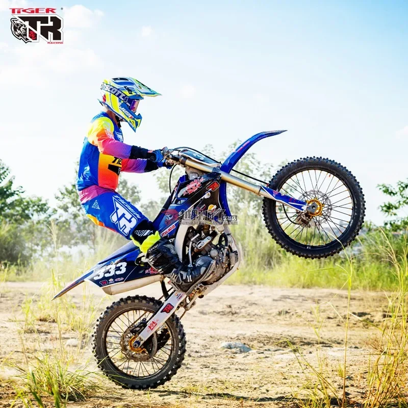 Traje de Motocross TR para hombre y mujer, conjunto de carreras para montar en motocicleta todoterreno, transpirable para las cuatro estaciones