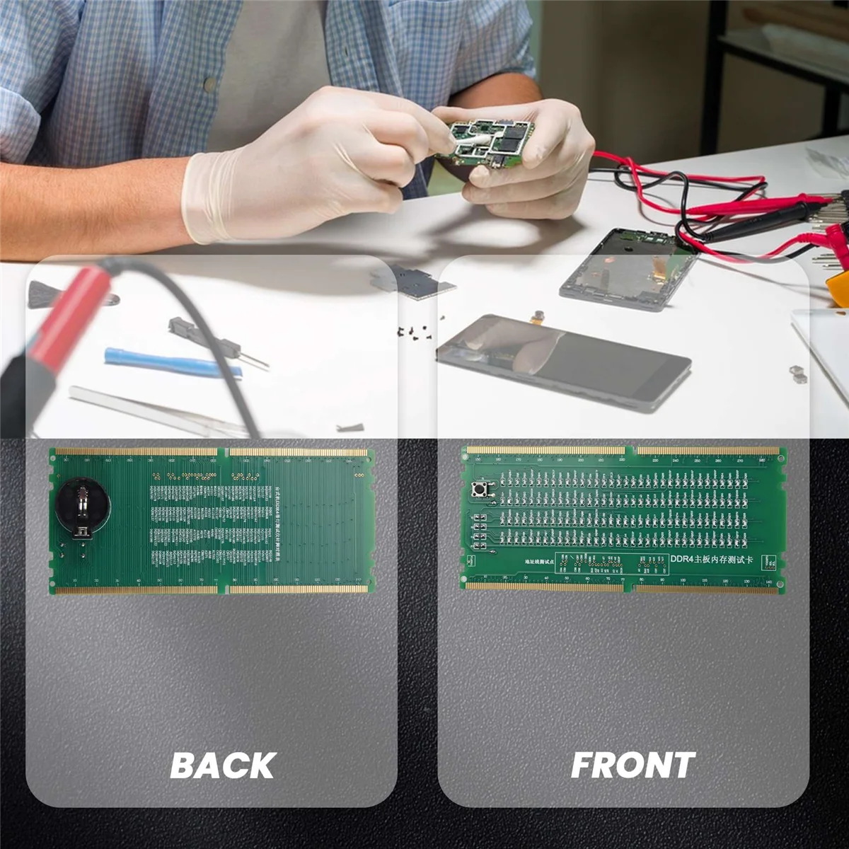 Hot sale DDR4 Test Card RAM Memory Slot Out LED Desktop Motherboard Repair Analyzer Tester