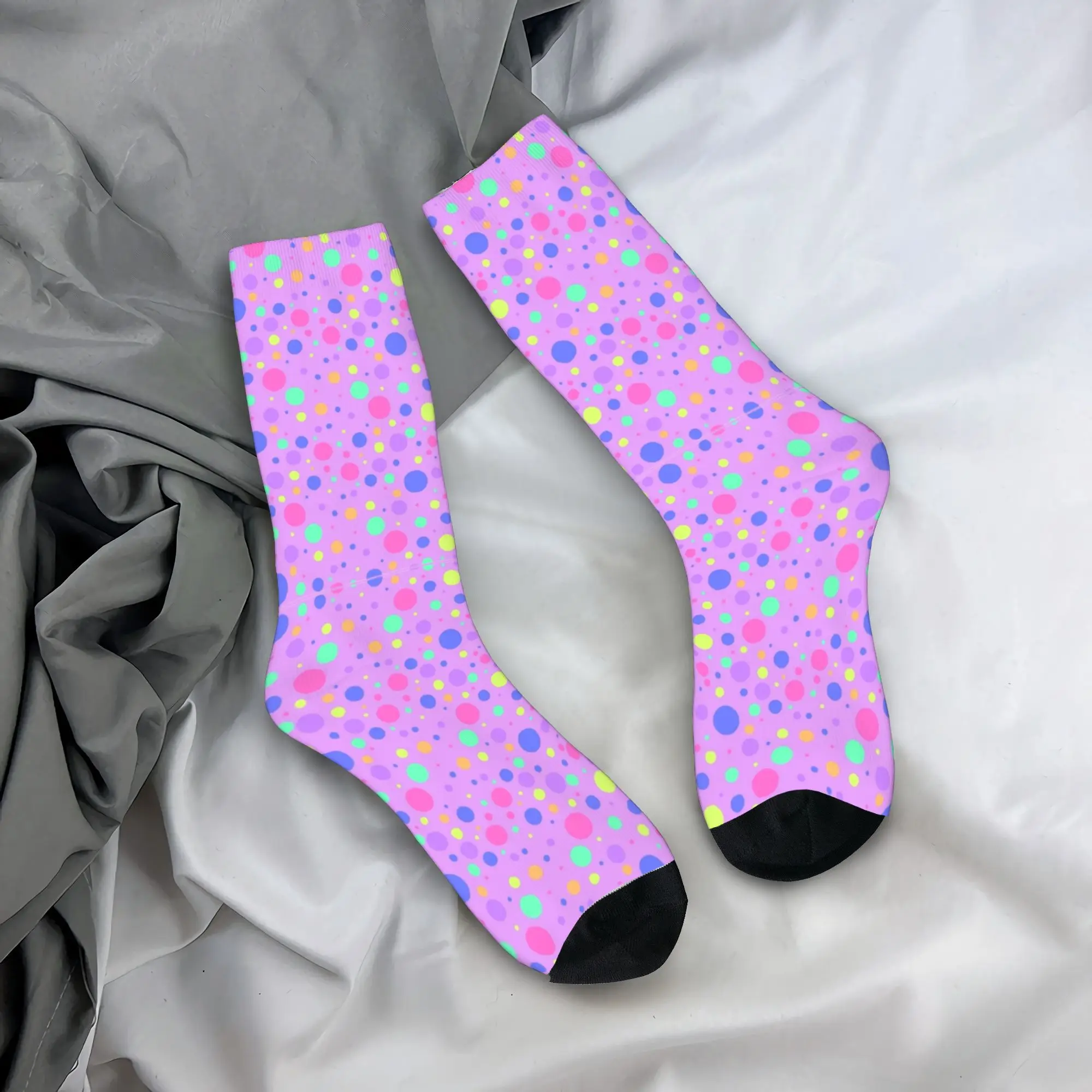 

Colorful polka dot Socks Leisure Stockings Couple Warm Soft Running Sports Socks Winter Graphic Anti Skid Socks