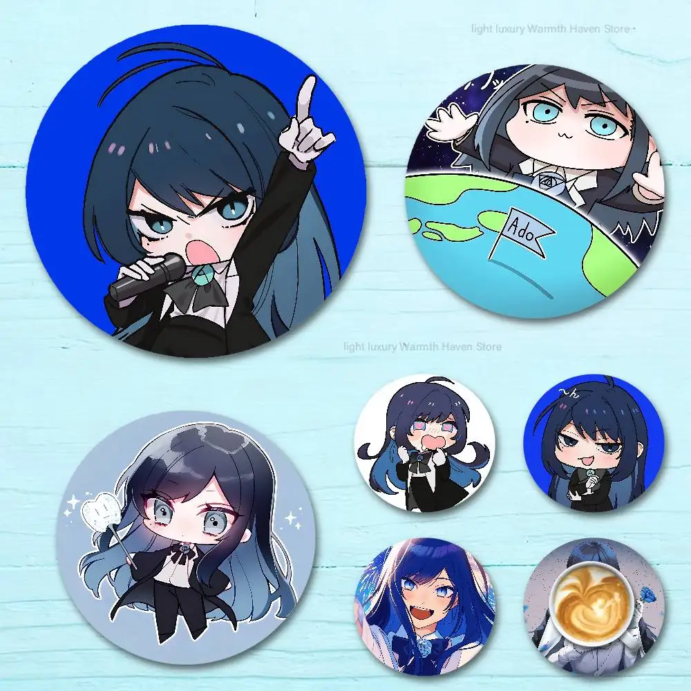 

A-Ado K-Kyogen Round Wooden Coasters For Cute Design Suitable for Drinks Tea,Coffee Home Perfect Gift