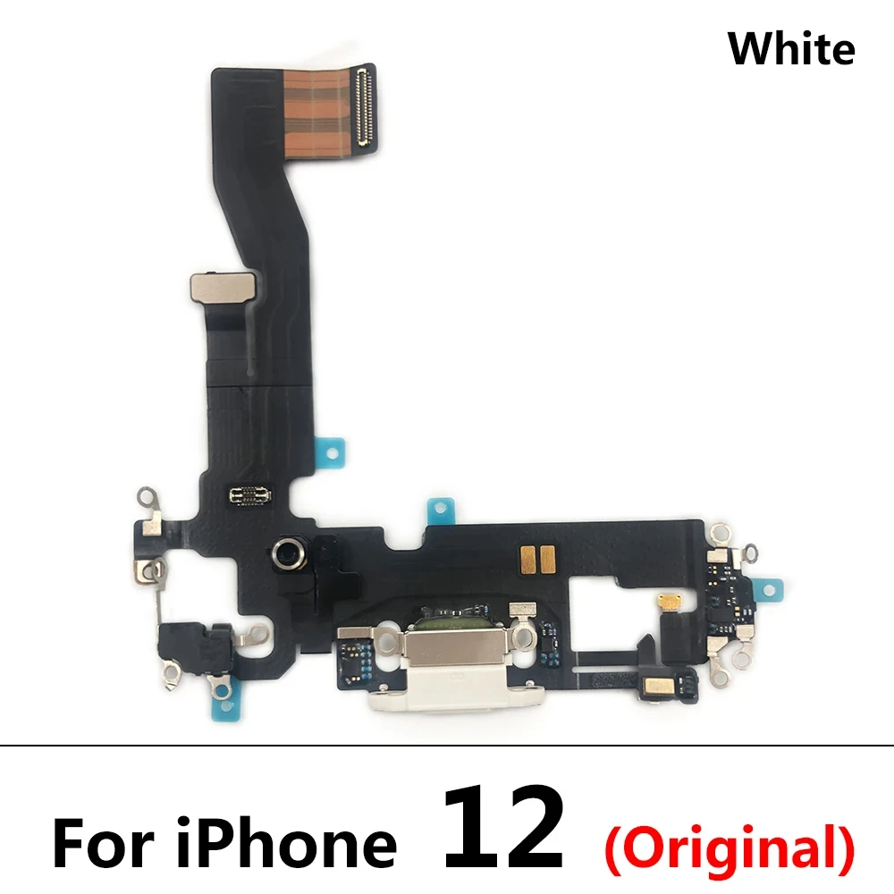 MNAZ Original New USB Charging Port Charger Board Flex Cable For iPhone 12 Pro Max 12 mini Dock Plug Connector With Microphone*