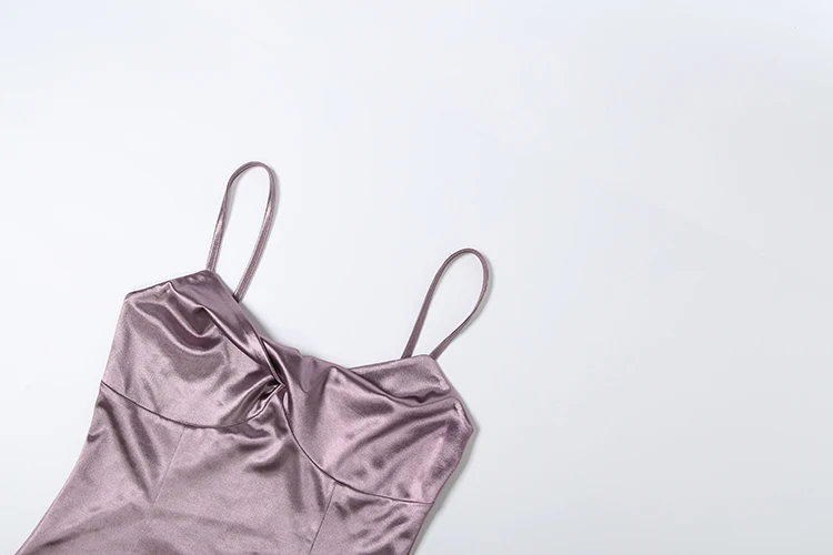 Weird Puss Kleid mit tiefem Ausschnitt für Damen, Falten, schmal geschnitten, ärmellos, hohe Elastizität, schmal, sexy, einfarbig, modisch, für Mitternachtspartys, Mini-Bodycon – Detail 6