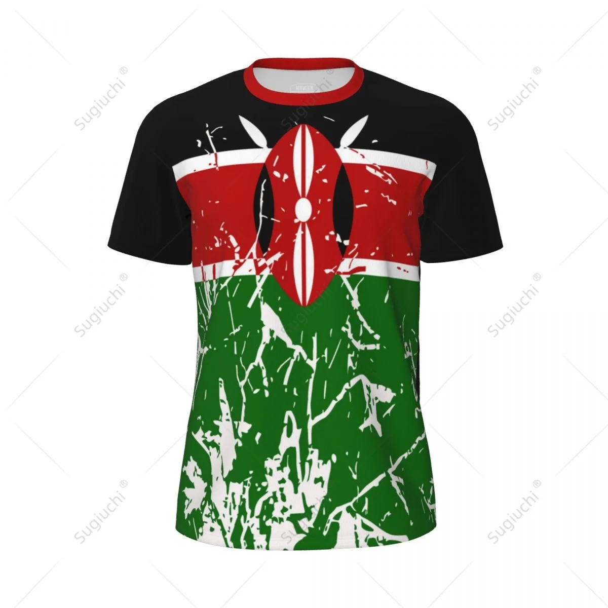 Ekskluzywny projekt flaga Kenya Grain 3D z nadrukiem męska dla rowerek dla dzieci piłka nożna tenis Fitness sportowe tshirt siatkowa krótki T-shirt