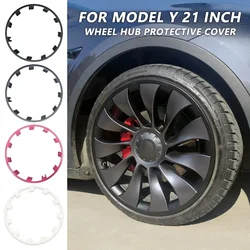 For Tesla Model Y 21 Inch Wheel Hub Protection Rim Patch Protectors ABS Wheel Guard Covers Accessories Auto Exterior 2018-2024