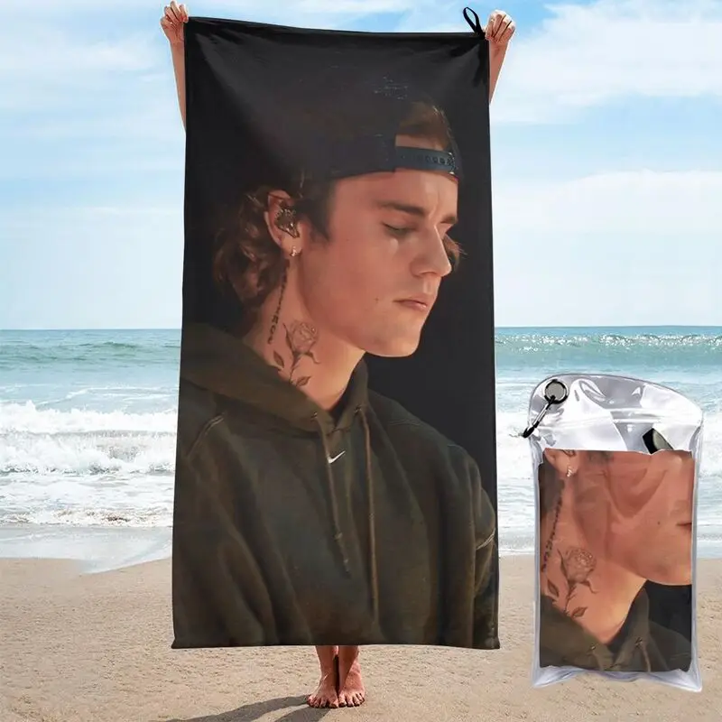 Justin Bieber Quick Dry Towel Soft Outdoor Bath Towel Sports Towel