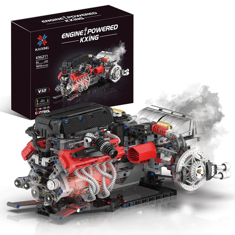 1610 قطعة MOC التقنية الكهربائية Enzo V12 محرك اللبنات الطوب نموذج تجميع لعب للأطفال لتقوم بها بنفسك هدية عيد ميلاد مجموعة