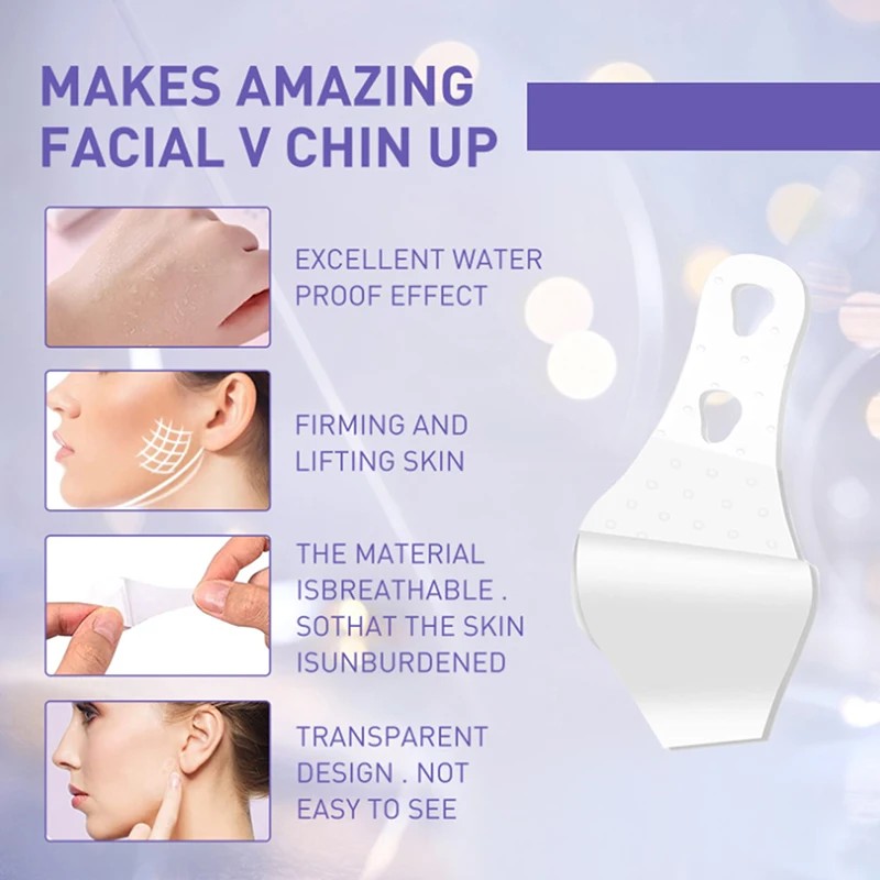 40 Chiếc Vô Hình V Hình Mặt Dán Đôi Cằm Mặt Mỏng Nâng Băng Bộ