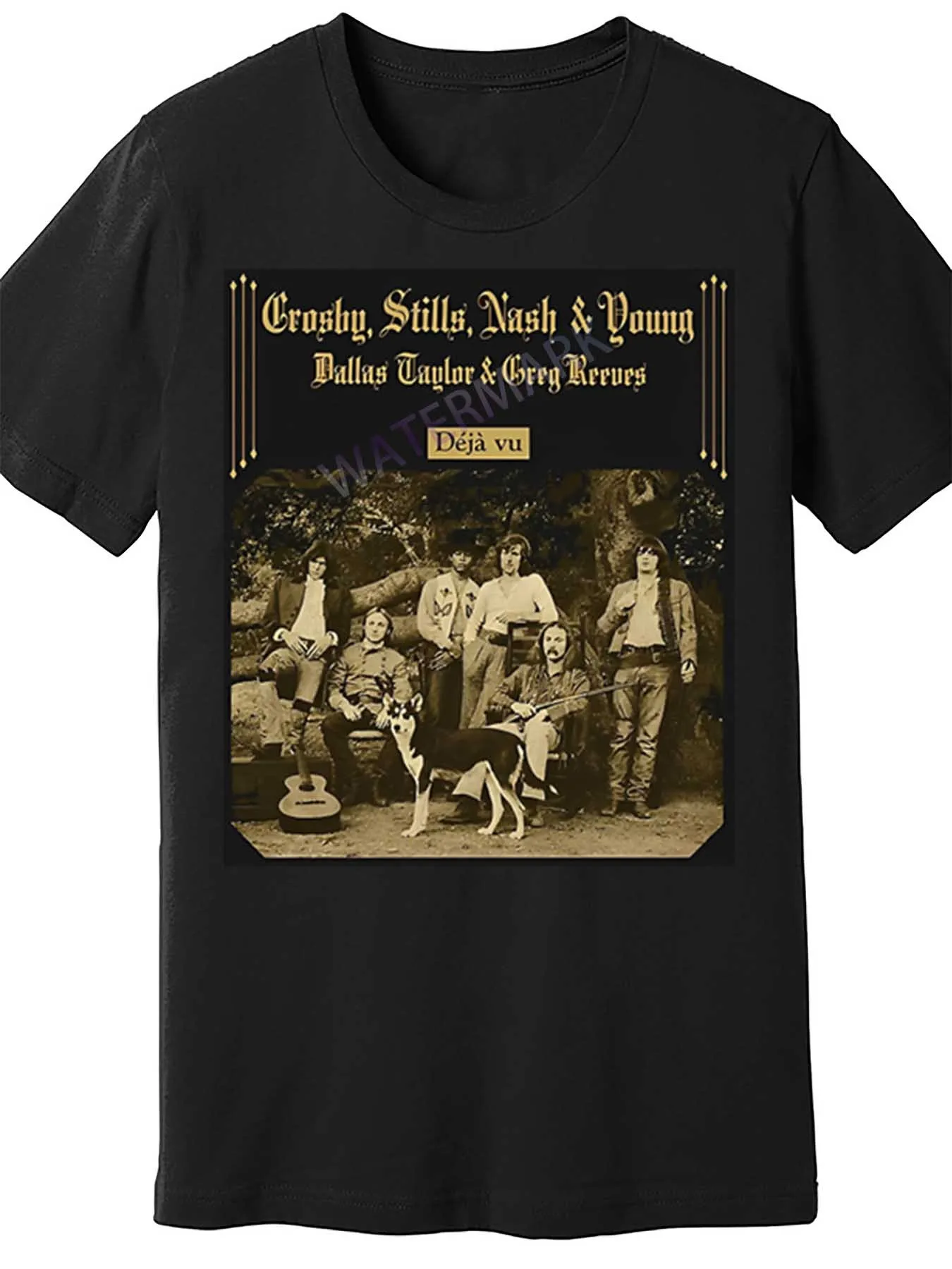 

Классическая футболка CrosbyStills Nash Band 905645, забавная мужская футболка с коротким рукавом, черная PR2