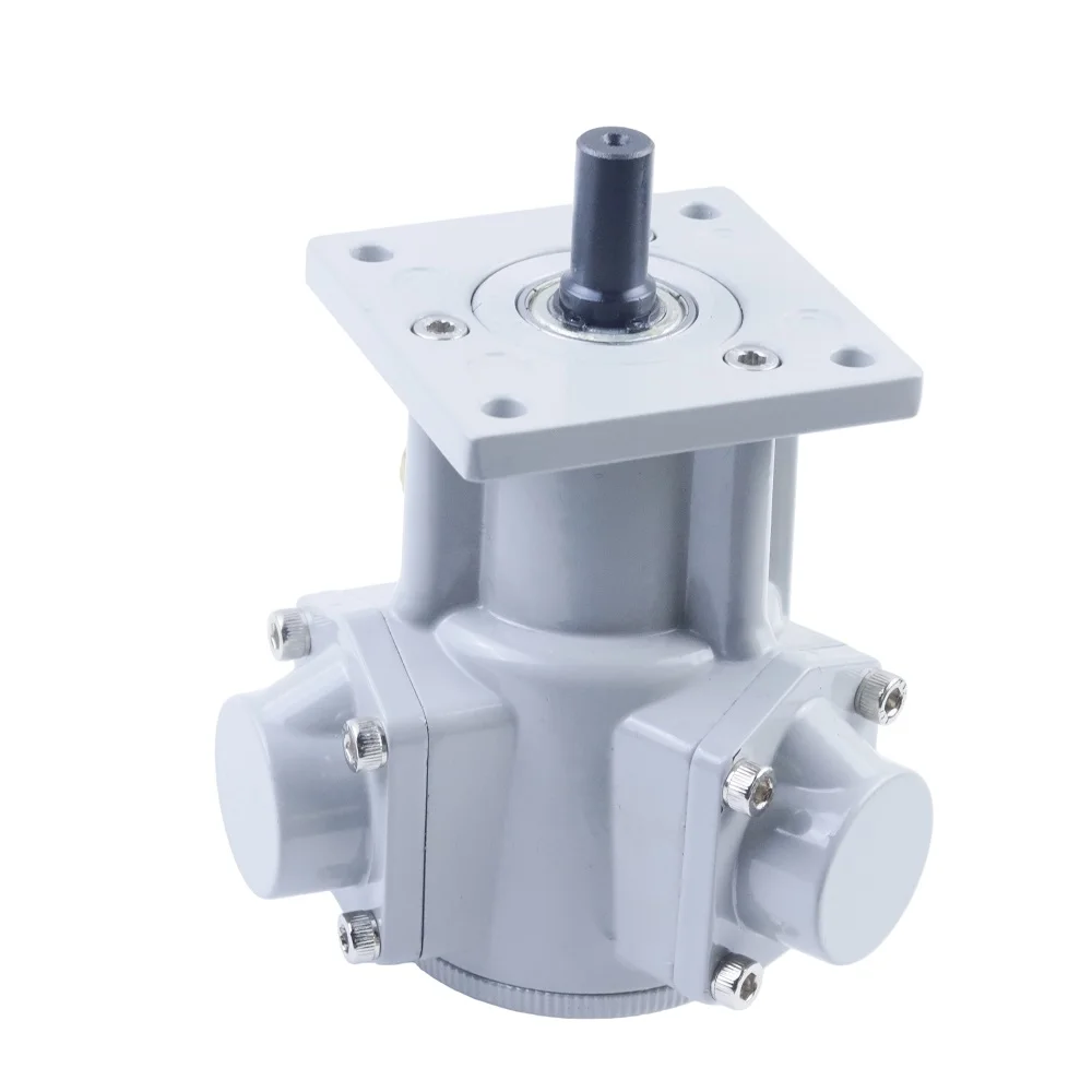 Low Speed High Torque Piston Air Motor, 1/8HP 0.64N.m Explosion Proof Pneumatic Motor with Reversible Speed Control & Gearbox