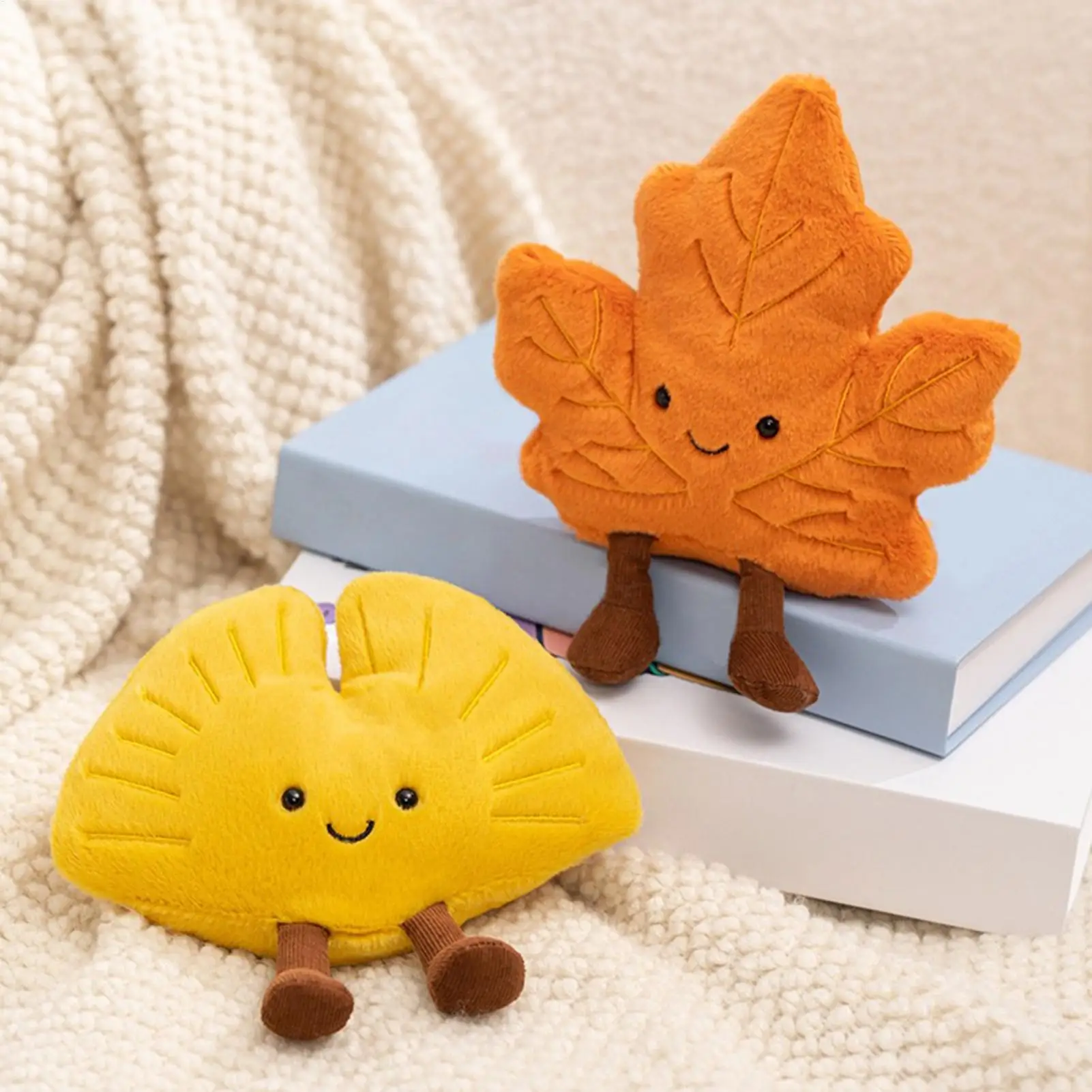 Simulation Leaf Pillow Plush Toy Soft Stuffed Companion Doll Maple Ginkgo Leaf Home Sofa Car Photo Props The Best Gift
