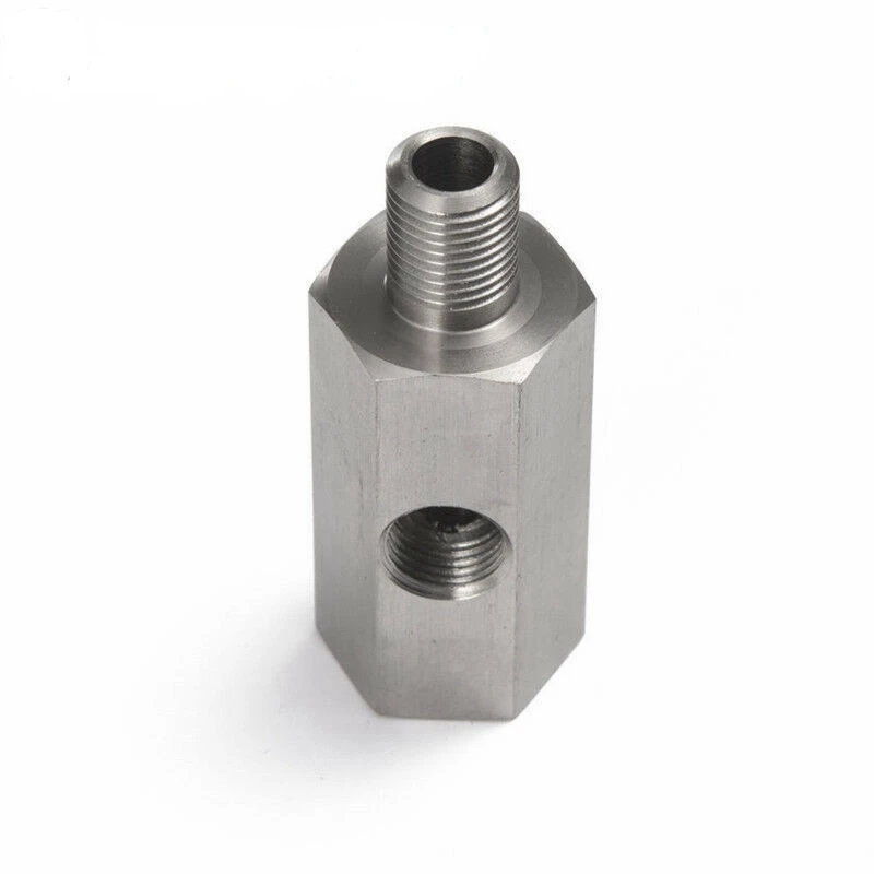 New Side Holes 1/8 NPT And M10x1.5 Stainless Steel Oil Pressure Oxygen Senso Connector Adapter Fitting With Gasket