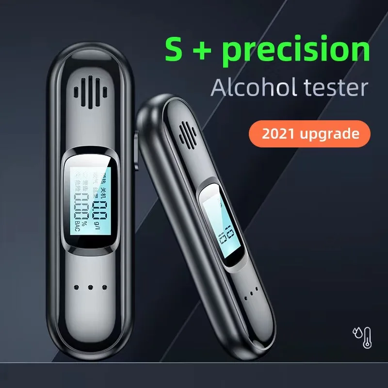 

New Portable Non-contact Alcohol Tester Breathalyzer Rechargeable With LED Screen Digital Display Automatic Breath Alcohol Test