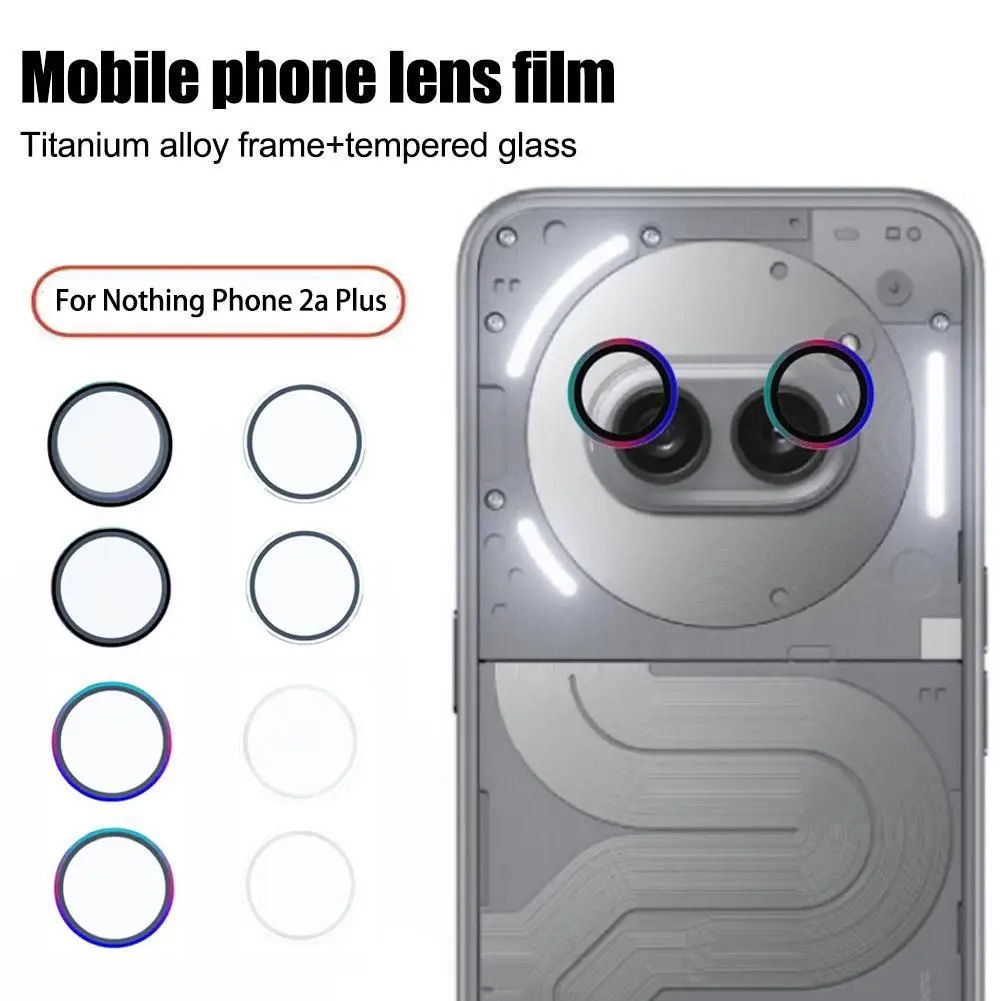 For Nothing Phone 2a Plus Mobile Phone Lens Film Metal Rear Camera Decoration 4 Colors Tempered Glass