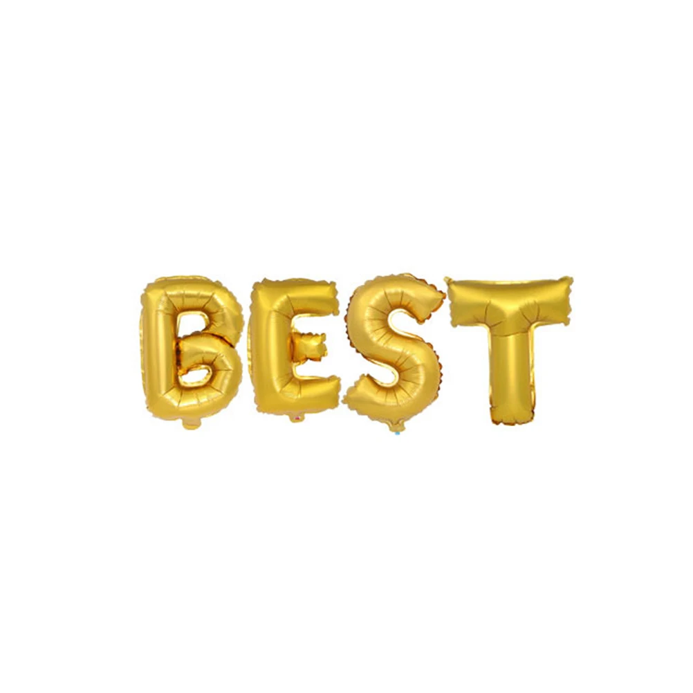 

Alphabet Balloon Set Golden Aluminum Foil Letter Mother Day Supplies Bright Color Full Size Photo Props