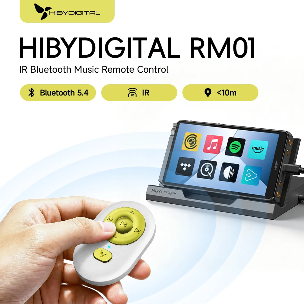 HiBy RM01 IR Bluetooth 5.4 音楽リモコン