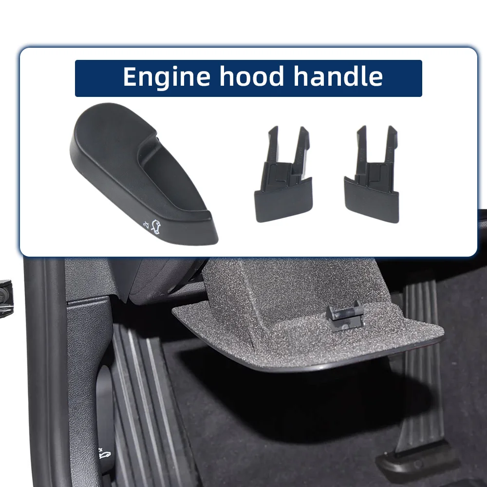 Black Car Billet Hood Latch Release Handle Pull Lever and Clip For BMW 3 Z4 Series G20 G21 G28 G29 Front Bonnet Release Handle