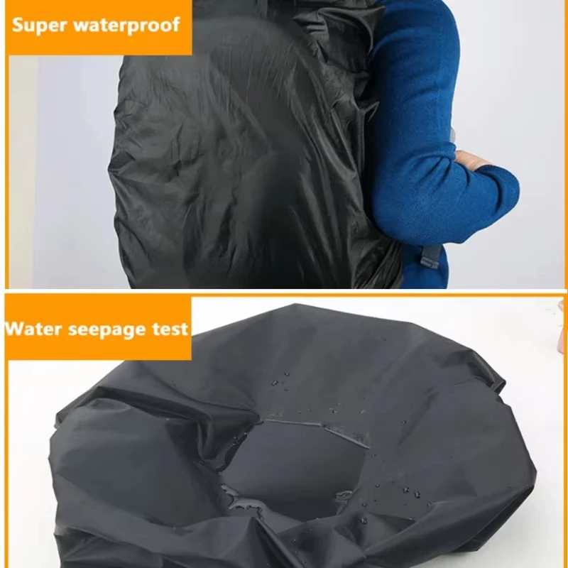 20/35/45/50/ 60/70/80/90l Rain Cover Backpack Waterproof Backpack Cover Black Bag Camping Hiking Climbing Dust Raincover