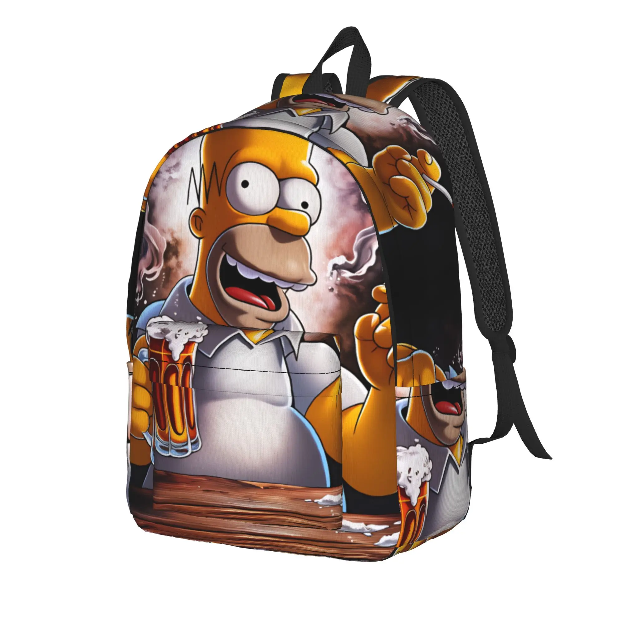Lisa S-Simpsons All Characters Movie Theater Backpack Travel Backpacks Girl Designer Lightweight School Bags Novelty Rucksack