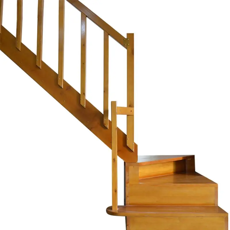 Household duplex solid wood integral staircase loft apartment corner escalator climbing rotation