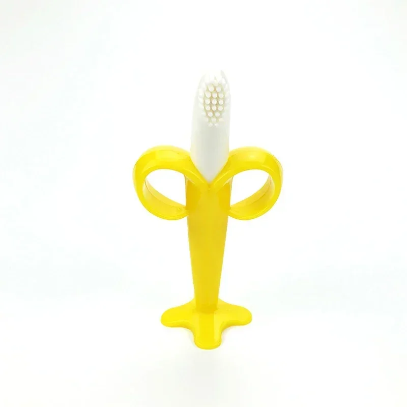 Baby Teether Molar Sticks Training Toothbrush Silicone BPA Free Banana Shape Safe Toddle Chew Toys Teething Ring Gift