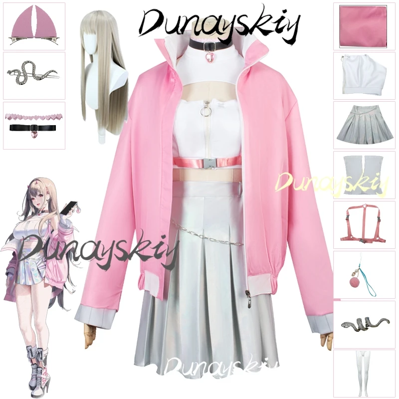 Nikke Viper 코스프레 의상 가발 애니메이션 게임 승리의 여신 코스프레 할로윈 파티 복장 여성용 맞춤형 소품