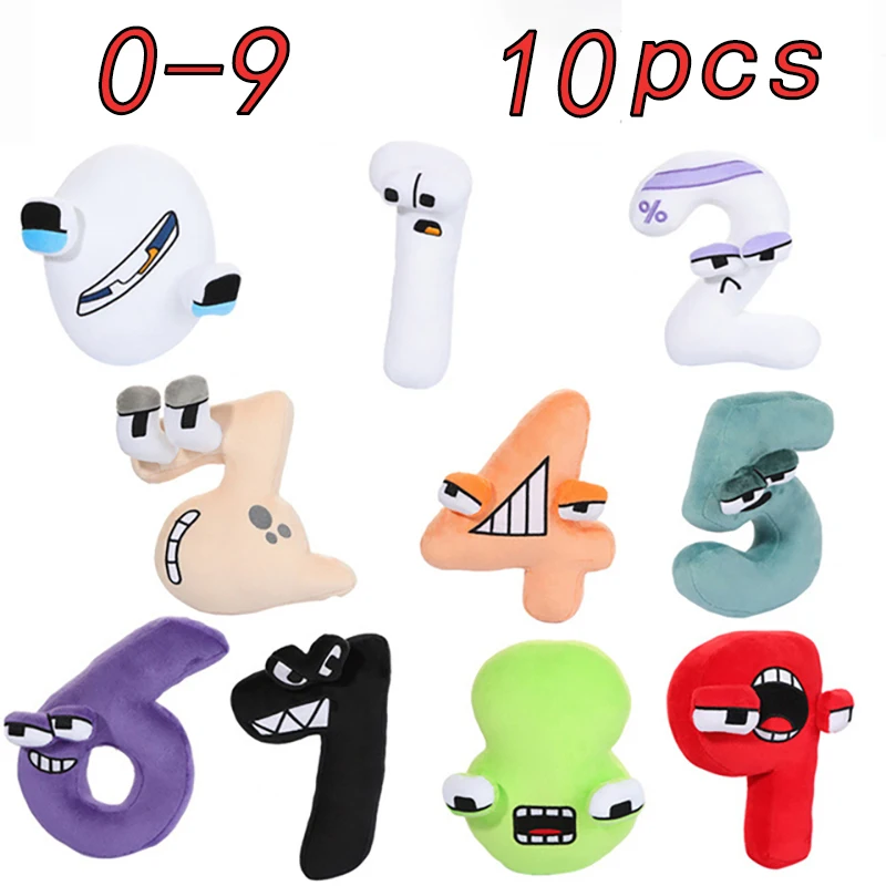 New letters and numbers Lore plush toy character doll Kawaii stuffed animal toy children's gift