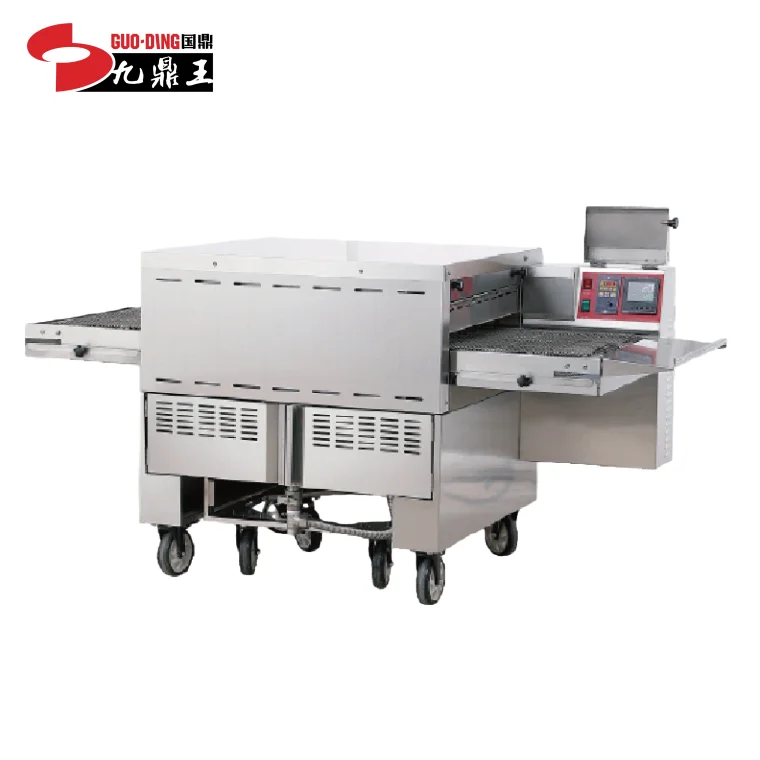Automatic Pizza Machine Continuous Tunnel Conveyor Oven for Bakery Commercial Use 15000W High-Power Impingement Belt Tunnel Oven