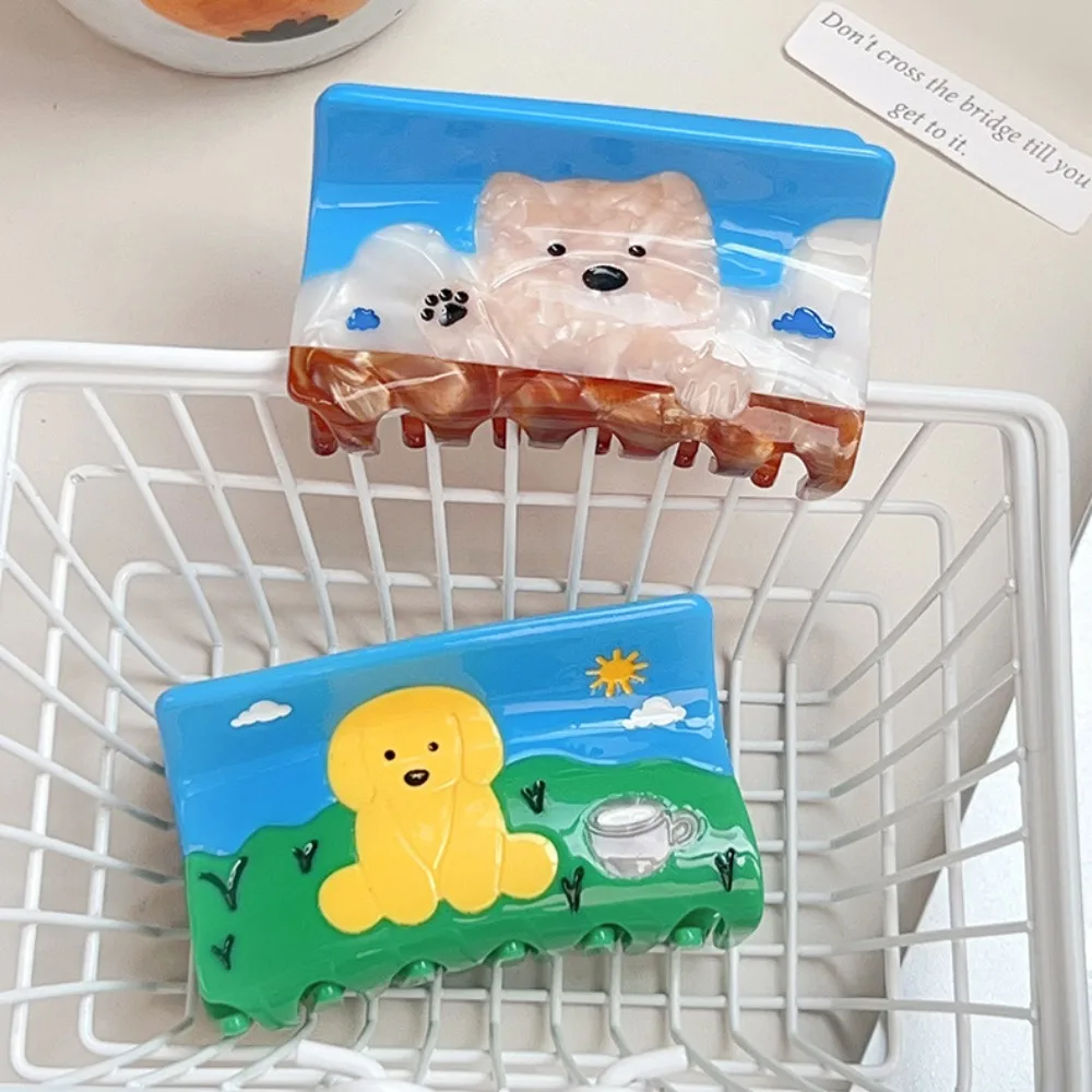 

Childishness Golden Retriever Puppy Hair Claw Korean Style Sweet West Highland White Terrier Dog Hairpin Flower Cute