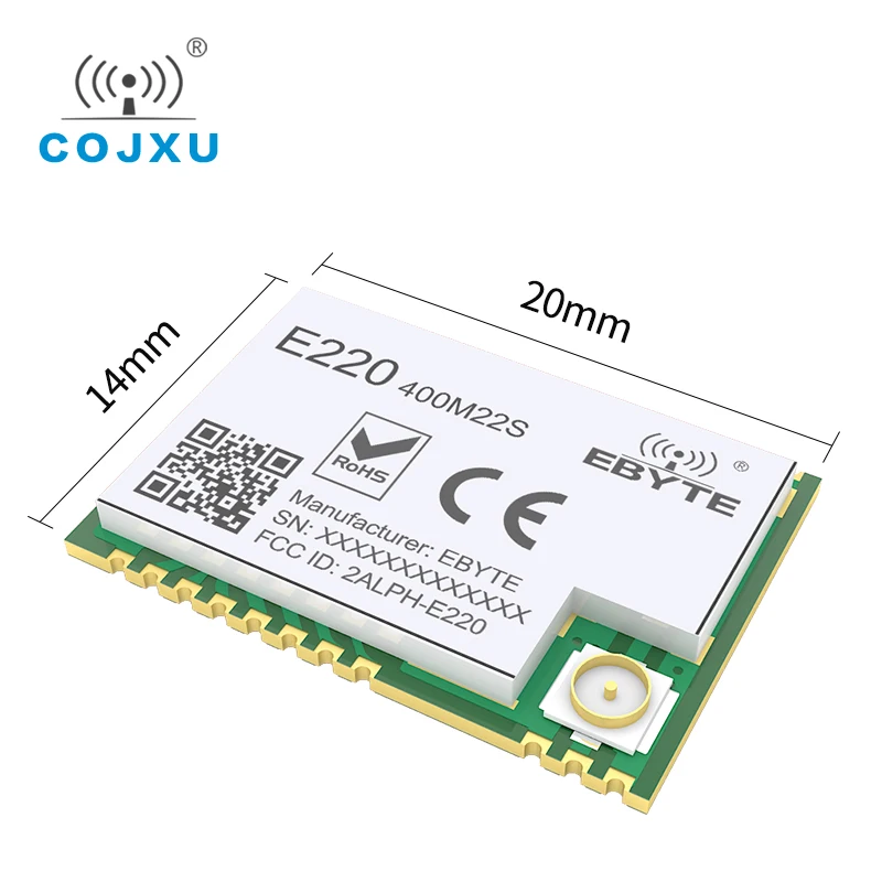 LLCC68 LoRa Wireless Module 433Mhz 470Mhz 22dBm 6km Long Range RF Receiver Transmitter PA+LNA IPEX Antenna E220-400M22S