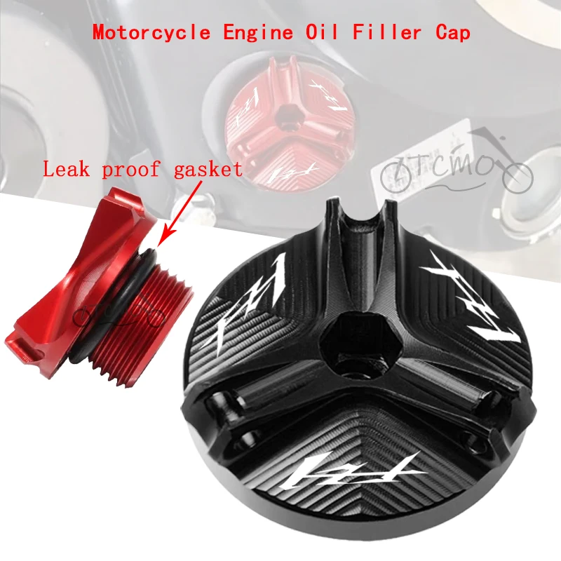 Image of Motorrad CNC Aluminium Motoröl-Einfülldeckel Ölstopfenabdeckung für YAMAHA FZ1 fz1 Fazer Zubehör