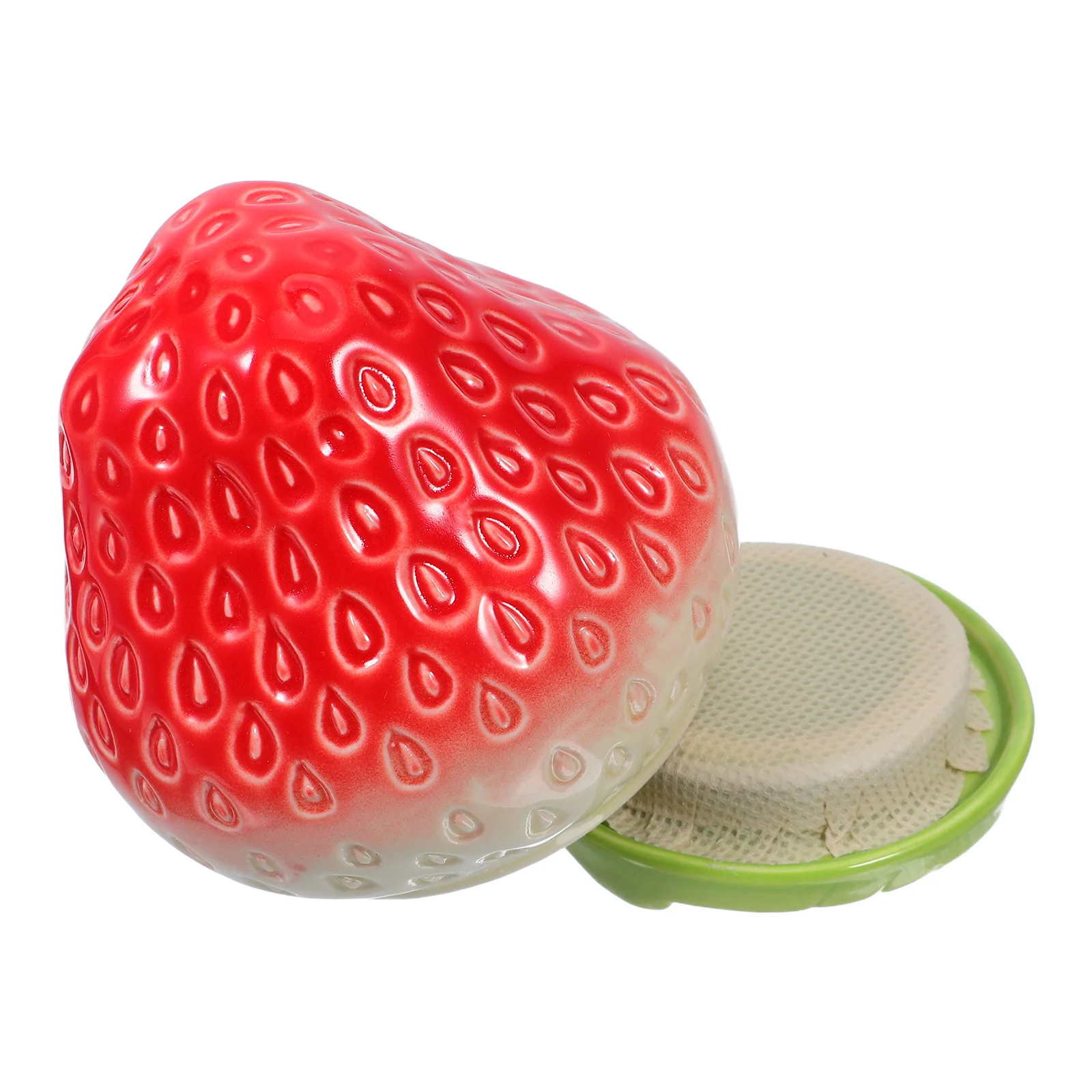 

Ceramic Strawberry Tea Canister Airtight Lid Small Kitchen Candy Food Storage Jar Ceramic Food Storage Jar Strawberry Pot