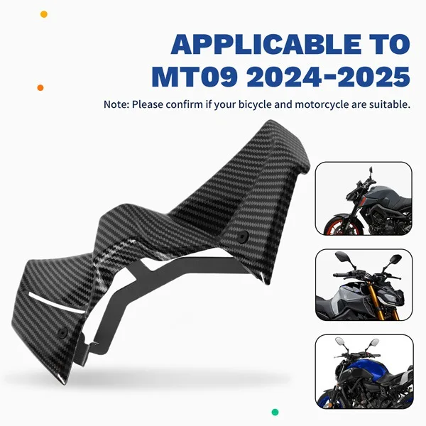 

MT09 Motorcycle Front Spoiler Downforce Naked Frontal Fairing Winglet Aerodynamic Wing Fit For Yamaha MT-09 MT 09 mt09 2024-2026