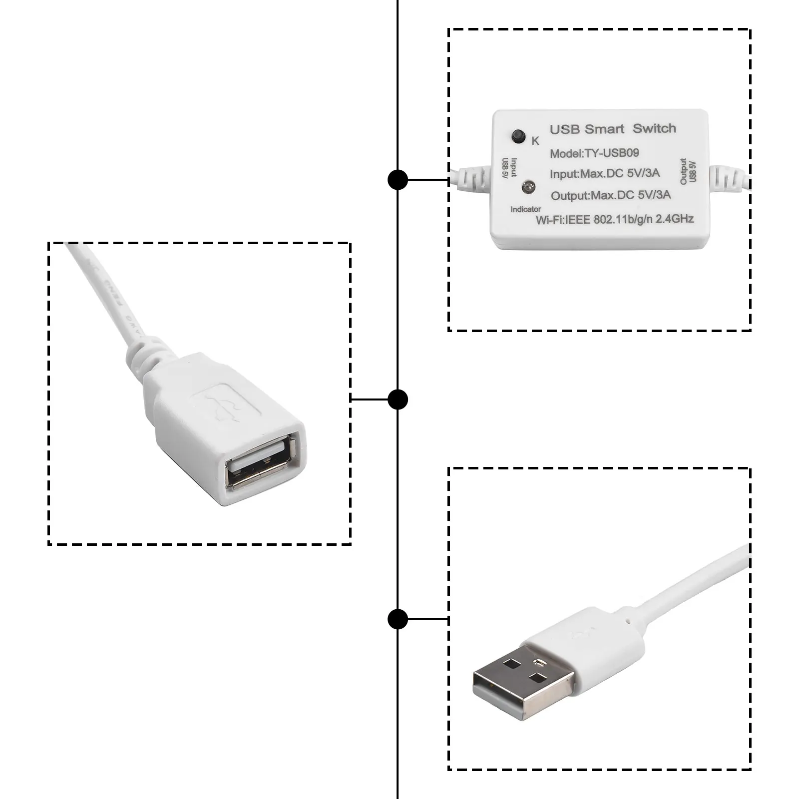 

Output App Control Circuit Breaker No Wiring Required App Control Controller Smart Switch USB Smart Switch Note