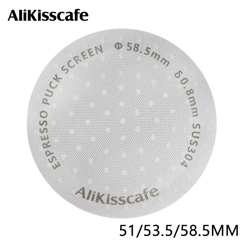 Alikisscafe Espresso Puck Screen 51mm 53.5mm 58.5mm Filter Holder 0.8mm For Portafilter Coffee Maker Accessories Barista Tools