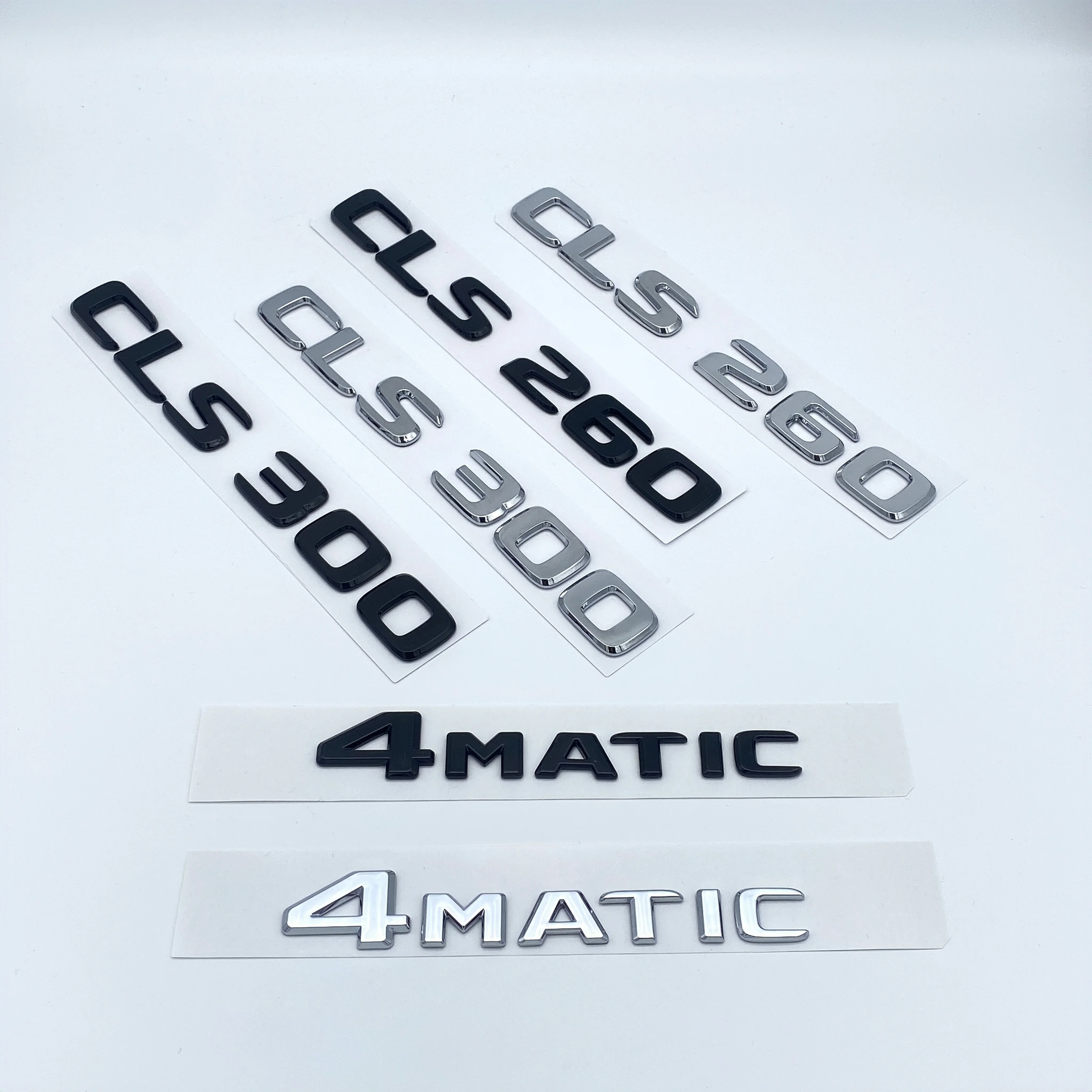 3D Chrome Letters CLS260 CLS300 CLS320 CLS400 CLS450 4Matic ABS Emblem for Mercedes Benz C257 Car Trunk Nameplate Logo Sticker