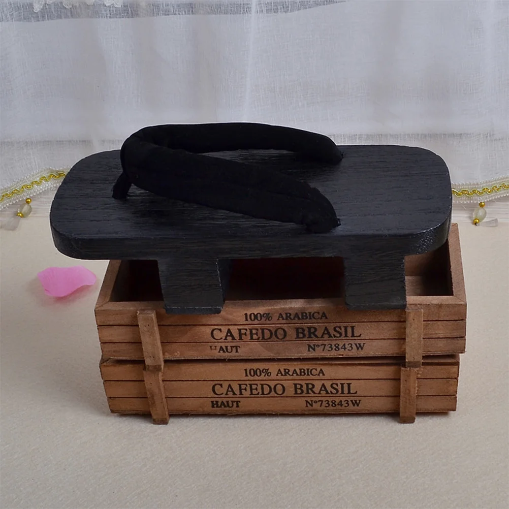 Sandalias de hombre Disfraces asiáticos para mujer Zuecos japoneses Zapatos de madera tradicionales Zapatillas