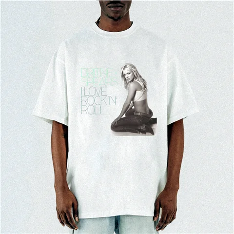 

Singer Britney Spears Britney Spears Album Print T-shirt Print Cotton Loose Men and Women Trend Y2k Harajuku Short Sleeves