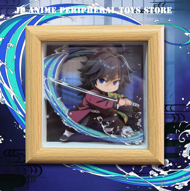 Peinture artistique 3D Demon Slayer faite à la main, jolie figurine Kamado Tanjirou, collection d'images, ornements de bureau, cadeau de Collection pour fans