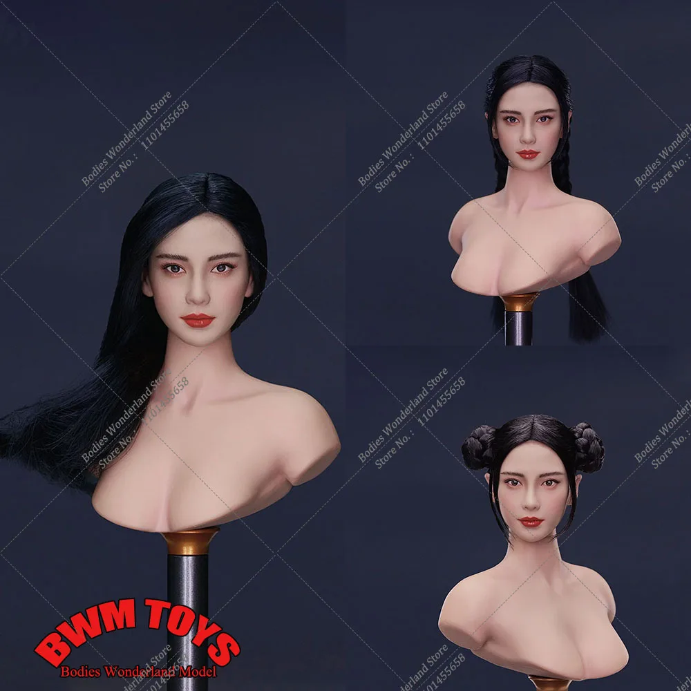 

YMTOYS YMT094 1/6 Scale Asian Beauty Angelababy Head Sculpt Carved Model for 12'' Pale Skin Action Figure Body