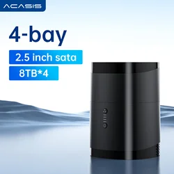 Жесткий диск Acasis USB 3,0 4-bay 2,5 дюйма Sata, внешний корпус для жесткого диска 32 ТБ, HDD, поддержка Raid режима, встроенный вентилятор USB в Sata