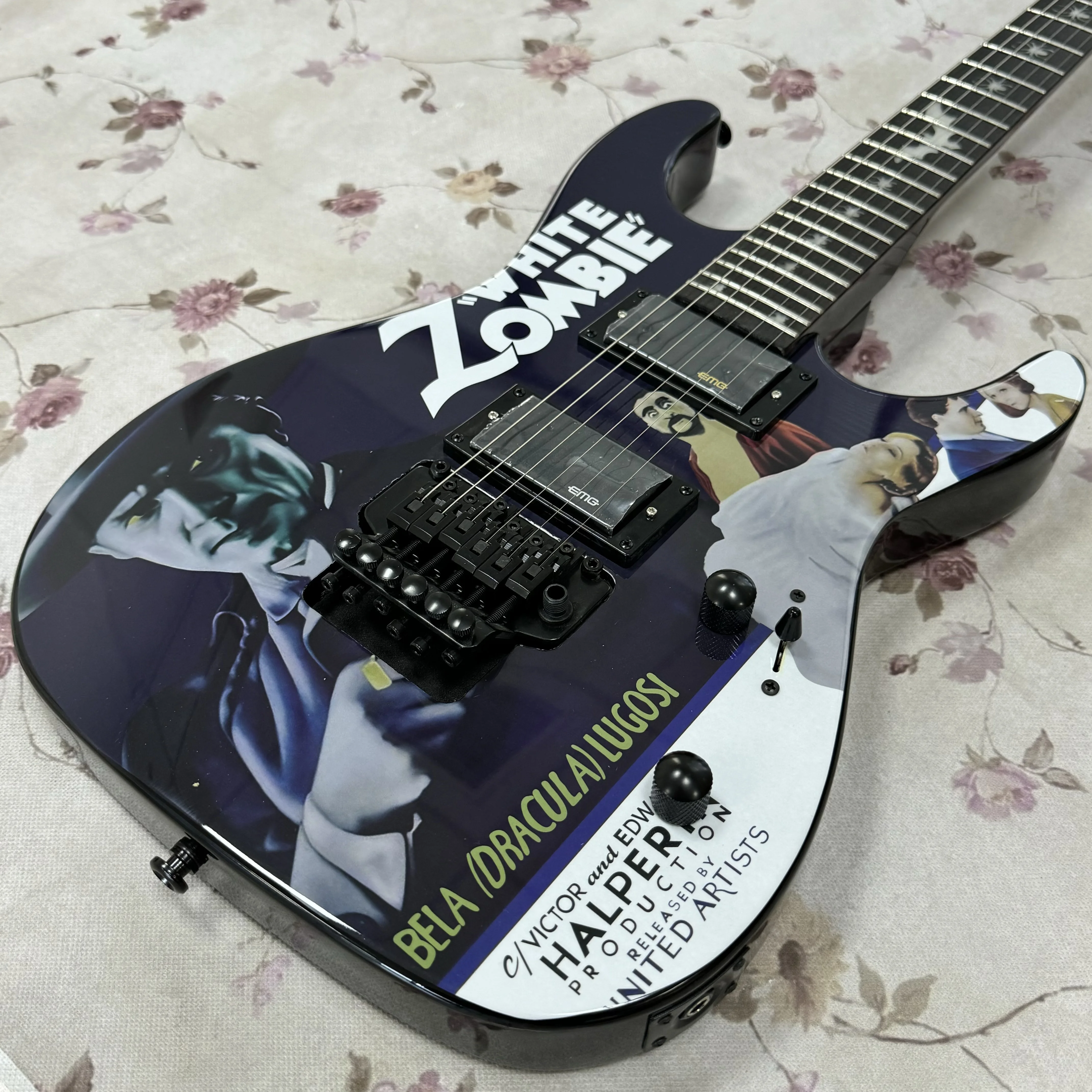 KH-WZ Kirk Hammett Signature Electric Guitar Solid Body Rosewood Fingerboard Double Tremolo Metal Guitar