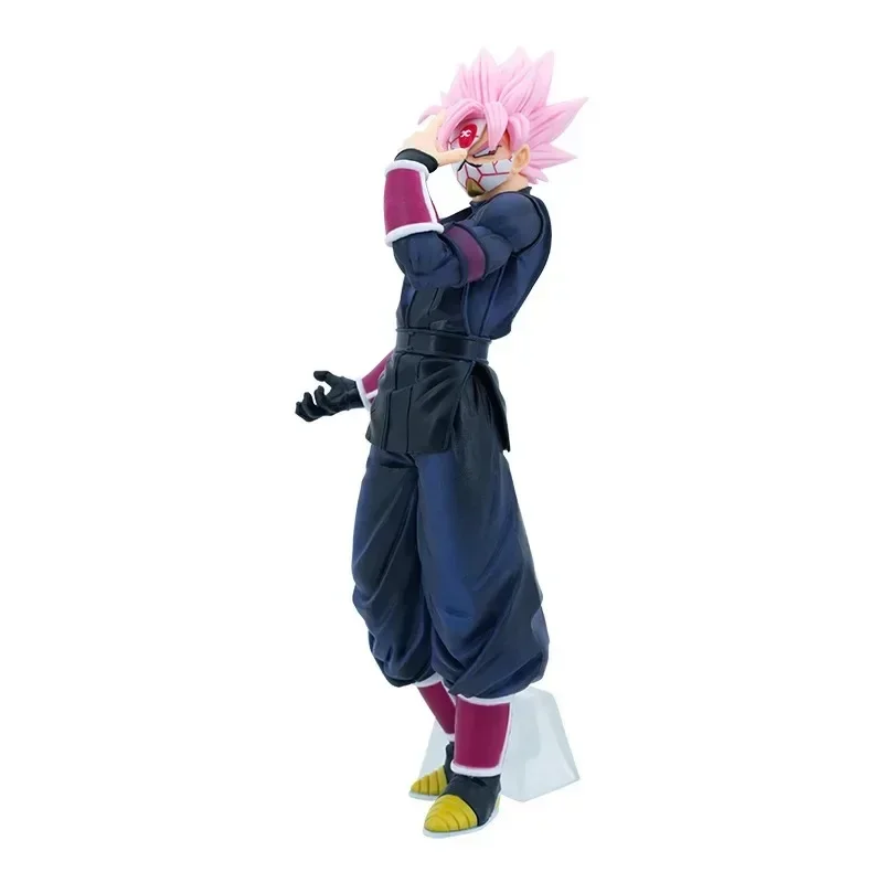 En Stock Bandai Dragon Ball Anime Zamasu figura de acción máscara rosa gris uniforme de artes marciales vestir de pie PVC modelo juguete regalos