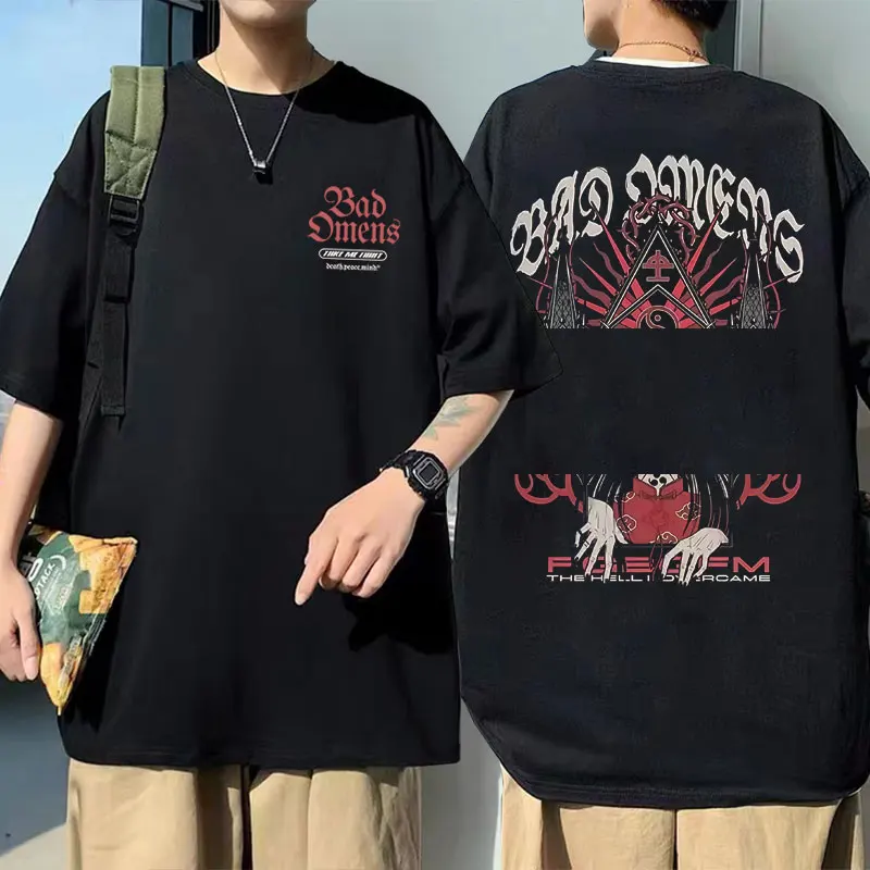 

Rock Band Bad Omens T-shirts Men Women Fashion Casual Tee Shirt Male Summer Vintage Gothic Punk T Shirts Oversized Streetwear