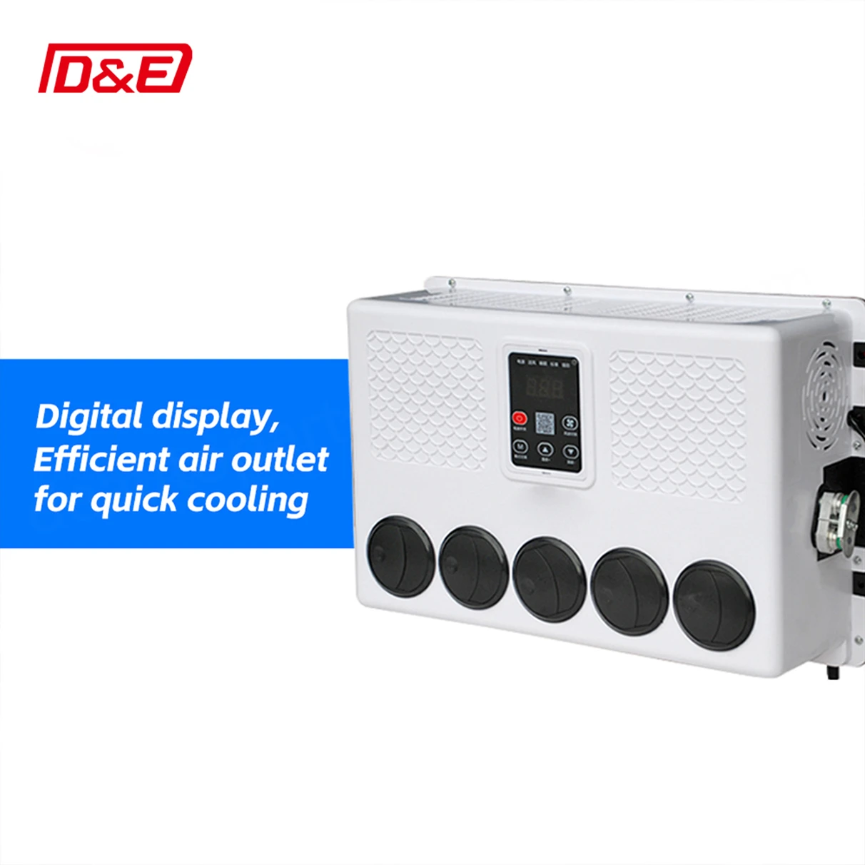 CNDE Factory Directly DC 12V 24V Intelligent Frequency Conversion R134a New Parking Air Conditioner Fan For Truck Car RV